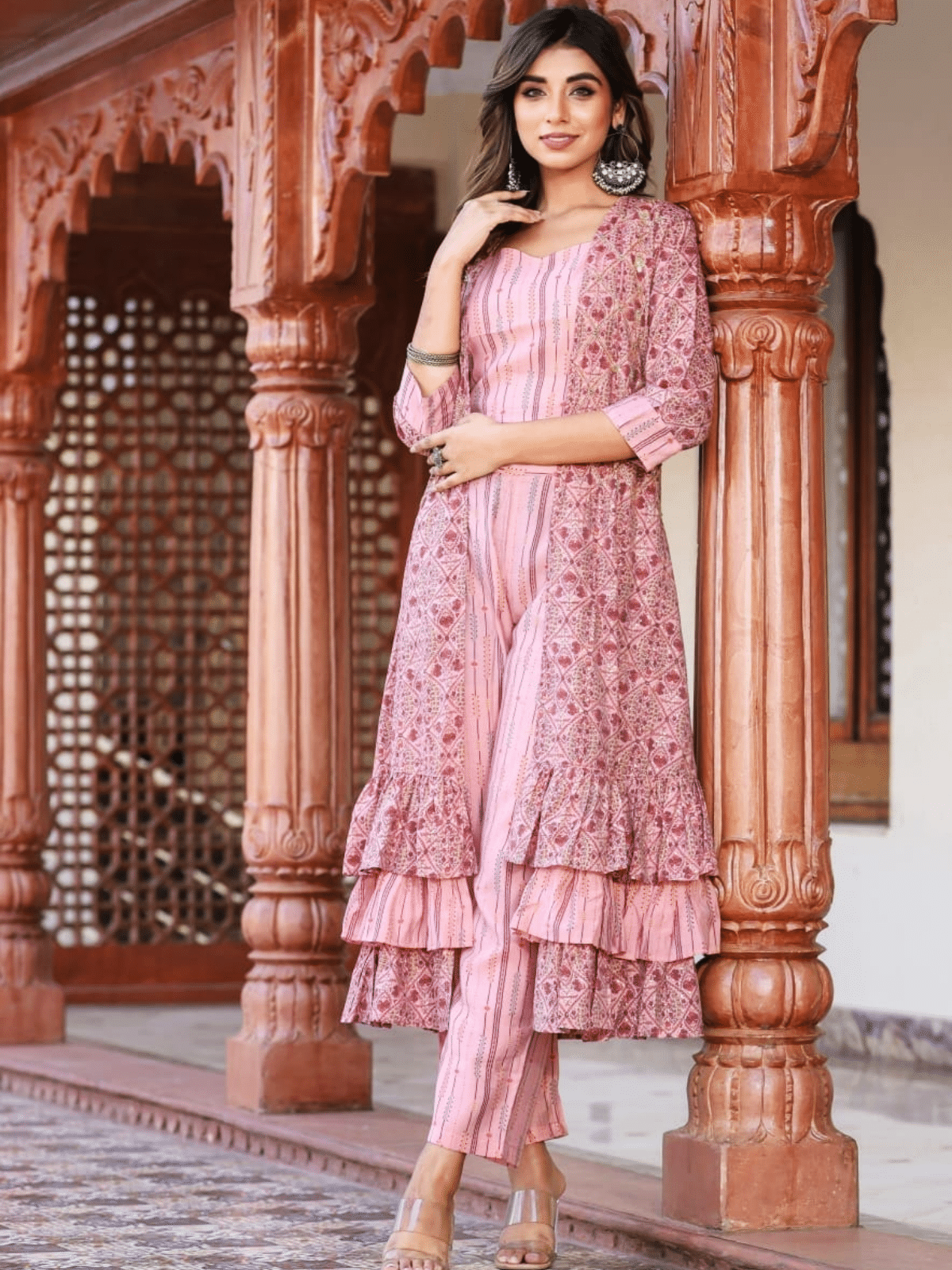 Pink Handwork Co-ord Set – Maharani